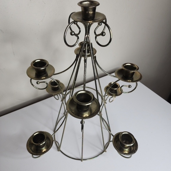 Vintage Metal/Brass? Christmas Tree Cancel Holder - Picture 8 of 10